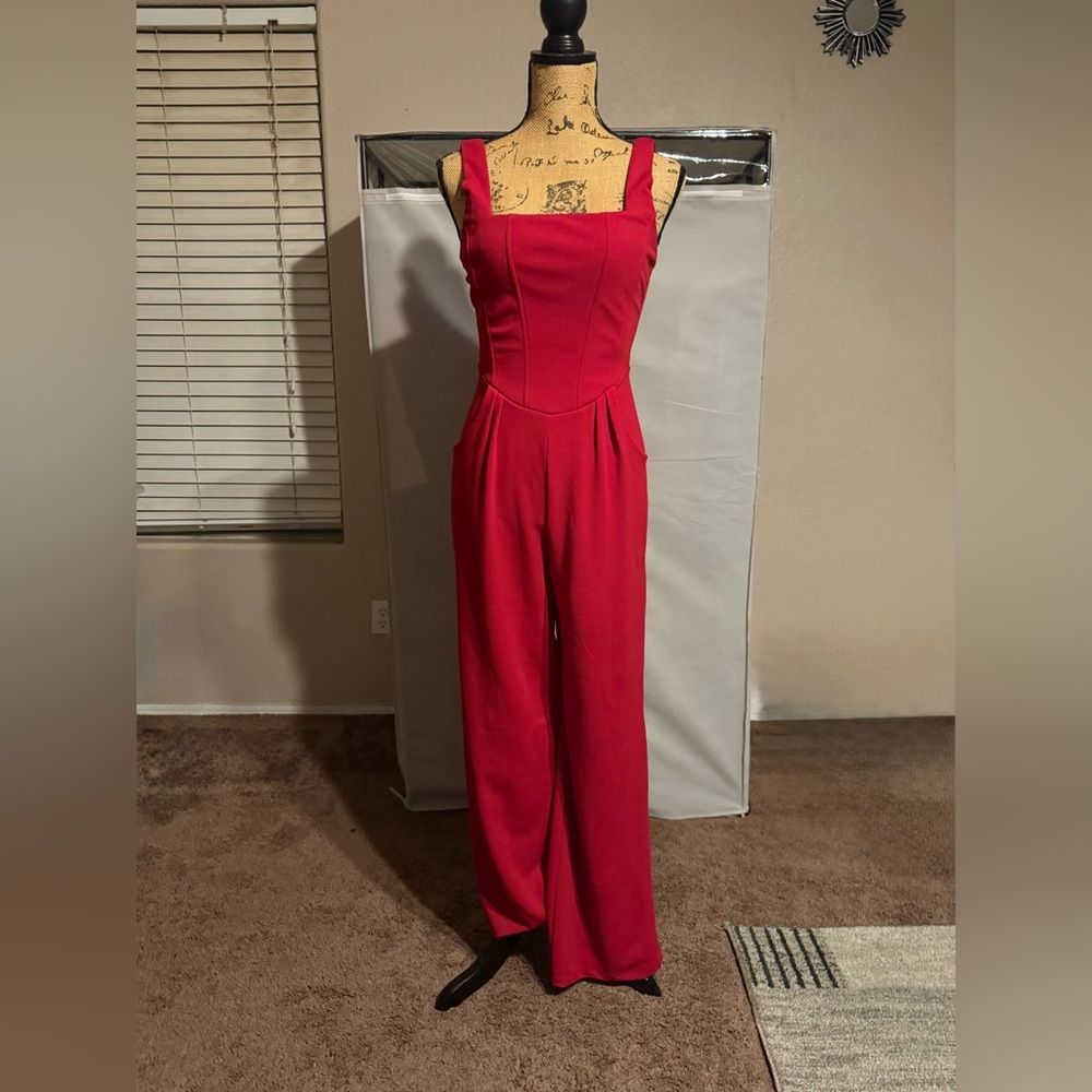 Elegant Red Jumpsuit